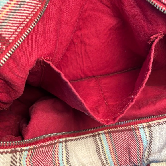 Hollister Plaid Travel Weekend Summer Fabric Bag - Picture 11 of 13